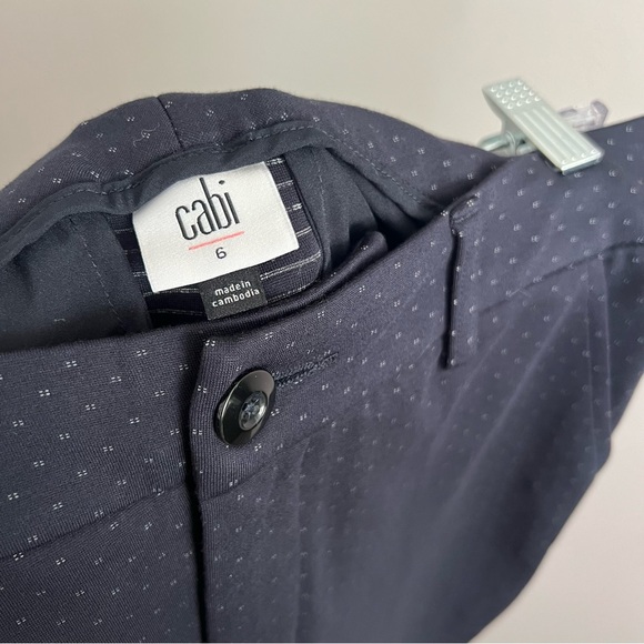 CAbi Two Piece Matching Set Jacket and Pants Navy Dot Print Women's Small - Picture 15 of 15